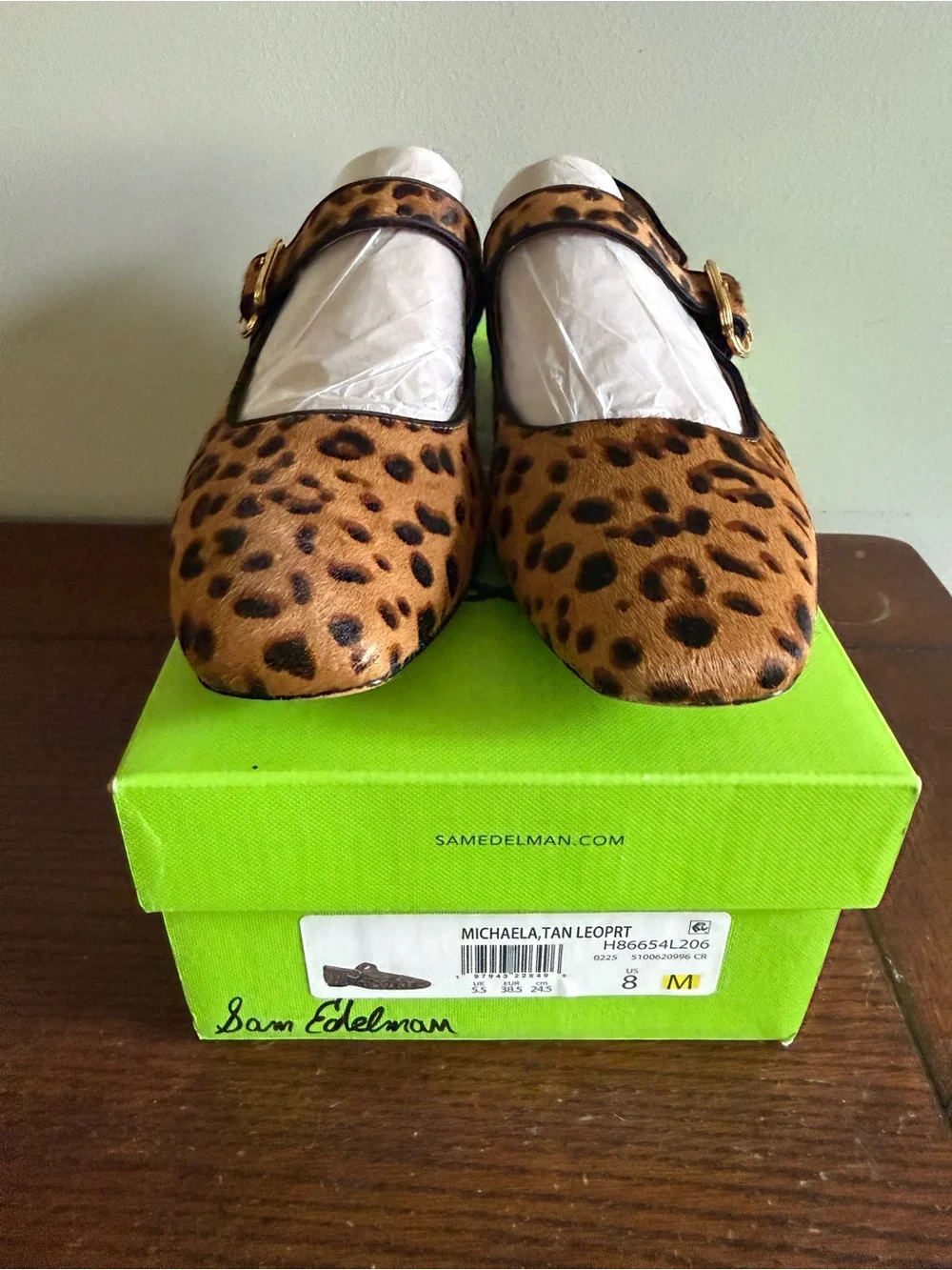Sam Edelman Michaela Mary Jane Leopard Prinr NEW